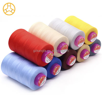 Lieferung Polyester Baumwollfaden 40/2 5000 Yards 100% Spund Nähfaden für Tischdecken