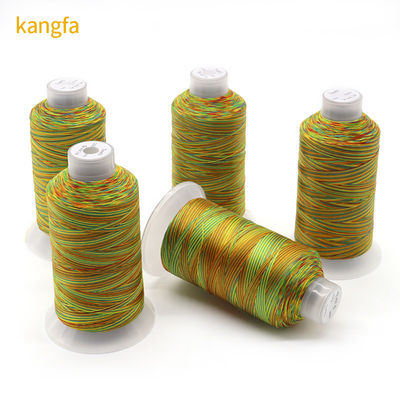100G Nettogewicht Polyester-Nähtfaden in Regenbogenfarben für abrasionsbeständiges Nähen