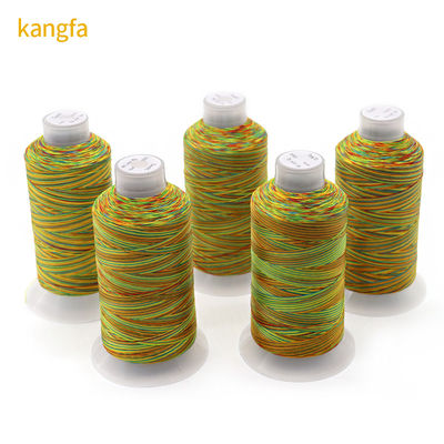 100G Nettogewicht Polyester-Nähtfaden in Regenbogenfarben für abrasionsbeständiges Nähen