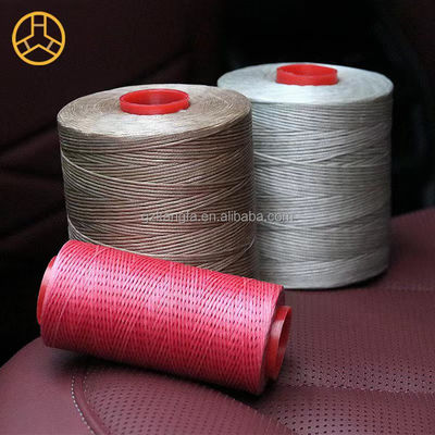 Gewebe 0,8MM 100% Polyester Wachsfaden für das Nähen von Leder 210D/16 flache Wachsfaden