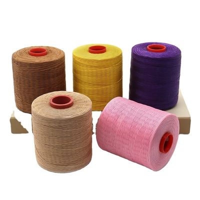 Gewebe 0,8MM 100% Polyester Wachsfaden für das Nähen von Leder 210D/16 flache Wachsfaden