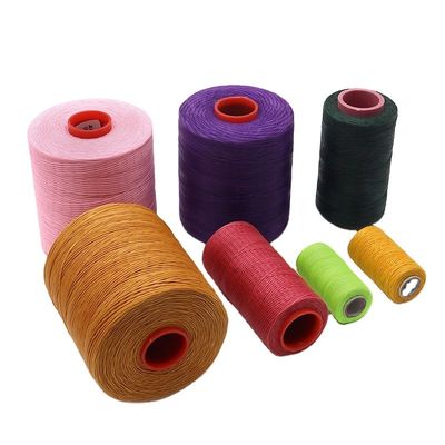 Gewebe 0,8MM 100% Polyester Wachsfaden für das Nähen von Leder 210D/16 flache Wachsfaden