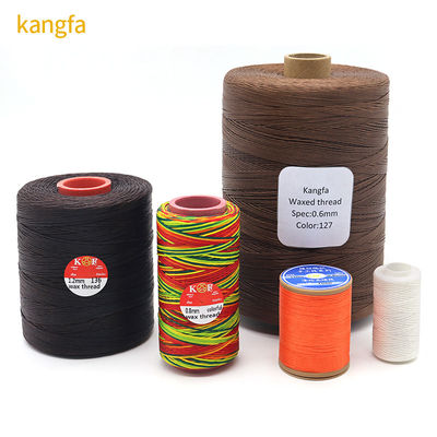 Schwarz 0,6 mm 1 mm 100% Polyester Flachgewachster Geflechteter Faden für Lederwaren Wasserdicht