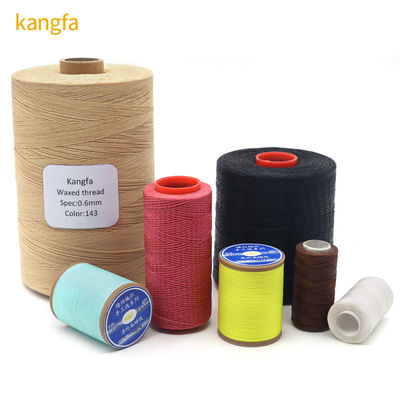 Schwarz 0,6 mm 1 mm 100% Polyester Flachgewachster Geflechteter Faden für Lederwaren Wasserdicht