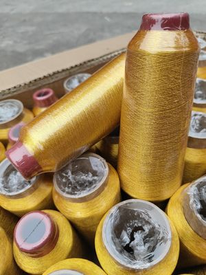 125g Kegelmaterial 100% Polyester Metall Stickgarne MS Typ Reingold 150D 120D zum Stricken