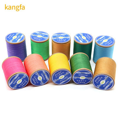 100%Polyester 57G Gewicht Flach gewachster Faden für Häkel Hilo Encerado Para Coser Zapatos
