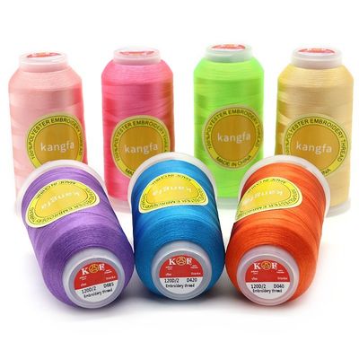 4000Y Stickmaschine Faden 100% Polyester 120d/2 für in Low Shrinkage Stickerei