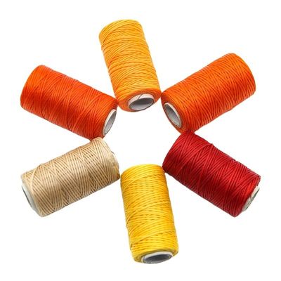 MERCERIZED 100% Polyester Flachleder Wachsgetreide 150d/16 Wachsgetreide zum Nähen von Leder