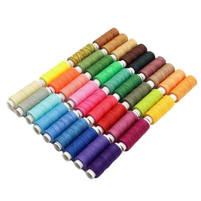 85 Farbenfrohe Runde 0,45mm Linie Armband Halskette Schmuck Hand genäht Geflechtes Nähen Wachsgetriebenes Garn Färbmuster