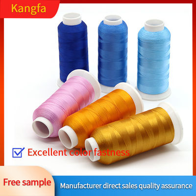 Hochfeste Maschine Polyester Nähgarne für Stoff 108D/2 120D/2 100% Polyester