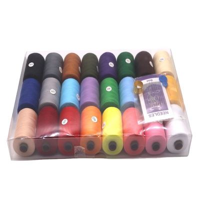 24 Farben pro Schachtel Häkelfaden Baumwollgarn 40S/2 Baumwollnaht zum Handnacken