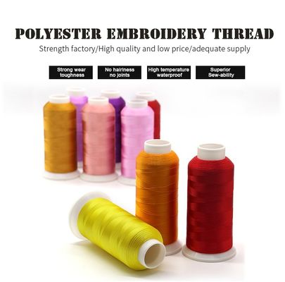Hochfestigkeit 120D/2 5000Y Polyester Stickfaden für die Spitzen Stickmaschine