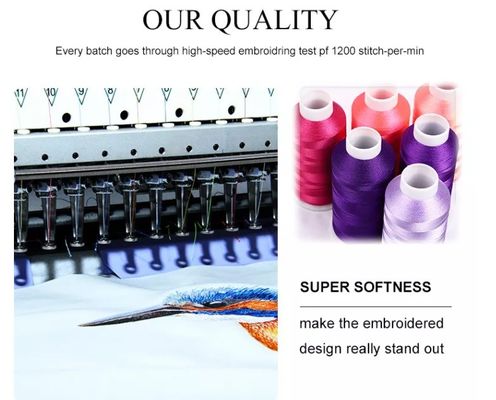 108D 120D/2 4000m 5000m Polyester-Garn für Stickmaschine