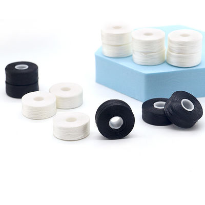 Nachhaltige Universal 144 Stück/Box Weiß/Schwarz 75D/2 100% Polyester Vorgewickelte Bobbins Fäden