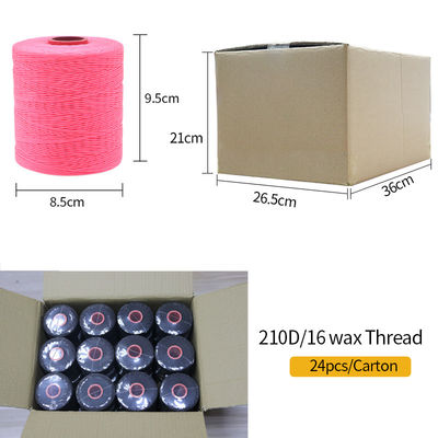 Einfarbiger Flachwachsstrang 210D Nylon-Wachsfaden zum Nähen von Polyester-Faden