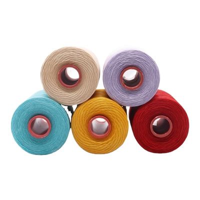 210D/16 Flachgewachst-Polyester-Drehseil 1 mm für die Schuhherstellung in gefärbtem Muster