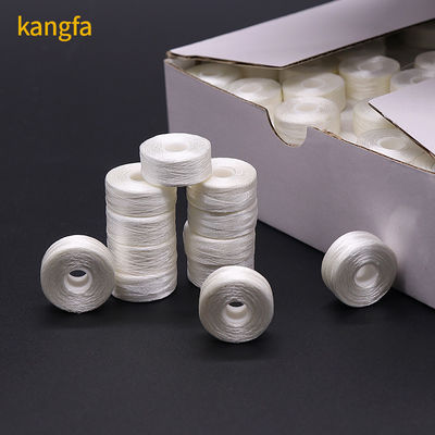 75D/2 Größe L 144 Stück/Kiste Hochfestigkeit Polyester Weiß Schwarz Maschine Bobbin Faden