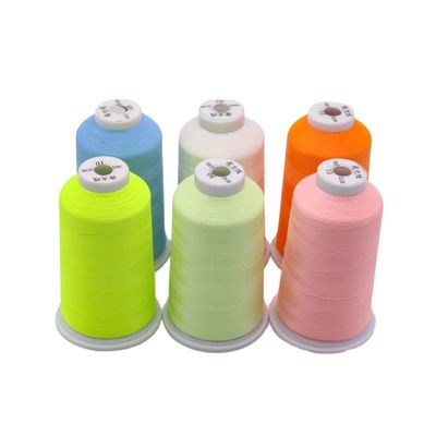 Mercerized Glow in the Dark Sewing Embroidery Thread für Filamentgarne aus Polyester