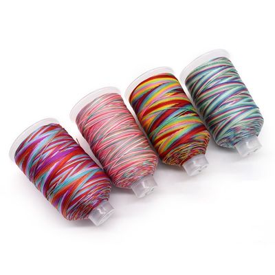 250 g Mehrfarbiges Regenbogenfaden 100% Polyester für Gewebe Handwerk