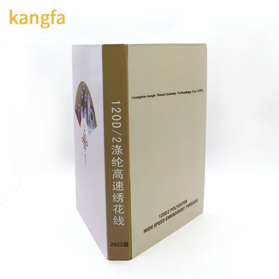 Stickerei Seidenfaden Farbkarten Buch 5000y Länge/Kegel und 100% Polyester