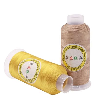100% Polyester 120d 2 5000Y Stickfaden mit geringer Schrumpfung OEM ODM akzeptiert